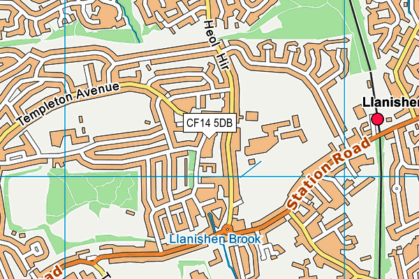 CF14 5DB map - OS VectorMap District (Ordnance Survey)