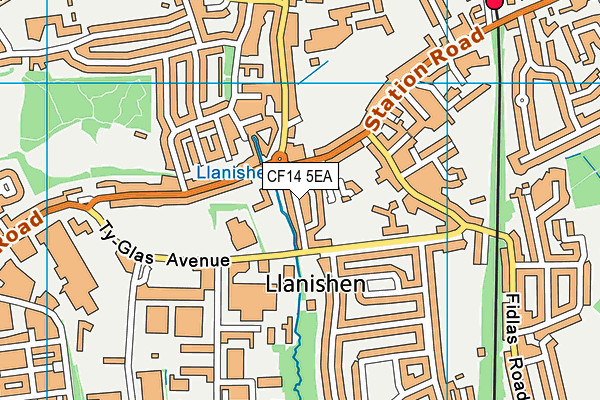 CF14 5EA map - OS VectorMap District (Ordnance Survey)