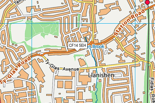 CF14 5EH map - OS VectorMap District (Ordnance Survey)