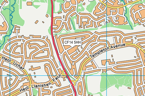 CF14 5HH map - OS VectorMap District (Ordnance Survey)