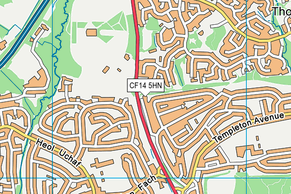 CF14 5HN map - OS VectorMap District (Ordnance Survey)