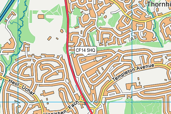 CF14 5HQ map - OS VectorMap District (Ordnance Survey)