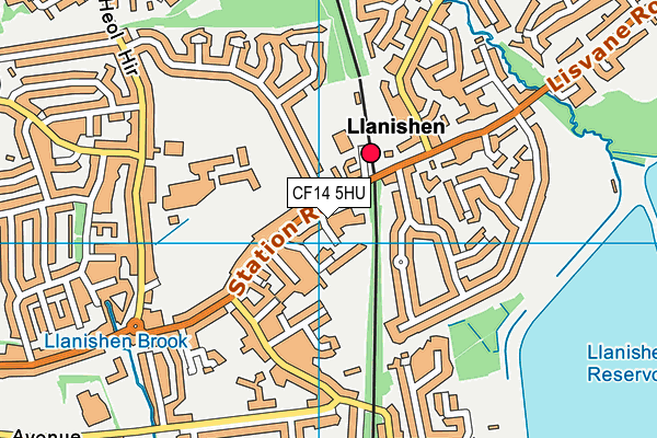 CF14 5HU map - OS VectorMap District (Ordnance Survey)