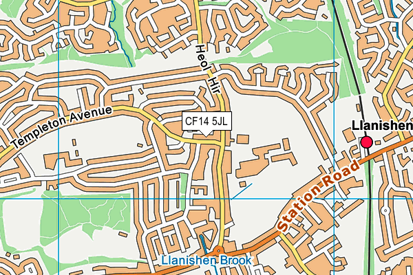 CF14 5JL map - OS VectorMap District (Ordnance Survey)