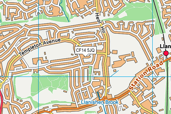 CF14 5JQ map - OS VectorMap District (Ordnance Survey)