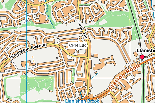 CF14 5JR map - OS VectorMap District (Ordnance Survey)