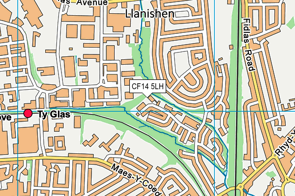 CF14 5LH map - OS VectorMap District (Ordnance Survey)