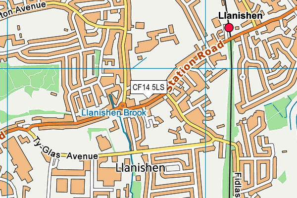 CF14 5LS map - OS VectorMap District (Ordnance Survey)