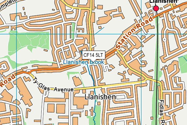 CF14 5LT map - OS VectorMap District (Ordnance Survey)