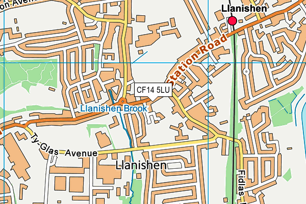 CF14 5LU map - OS VectorMap District (Ordnance Survey)