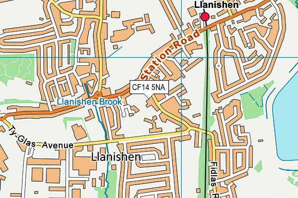 CF14 5NA map - OS VectorMap District (Ordnance Survey)