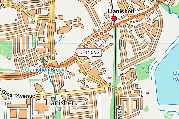 CF14 5NG map - OS VectorMap District (Ordnance Survey)