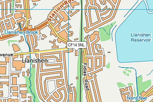 CF14 5NL map - OS VectorMap District (Ordnance Survey)