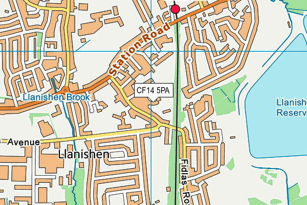 CF14 5PA map - OS VectorMap District (Ordnance Survey)