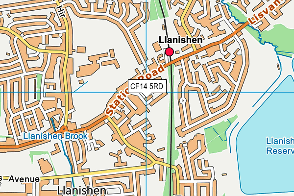 CF14 5RD map - OS VectorMap District (Ordnance Survey)