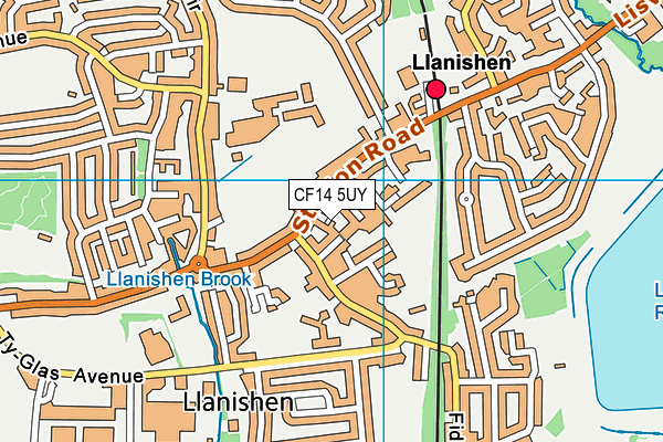 CF14 5UY map - OS VectorMap District (Ordnance Survey)