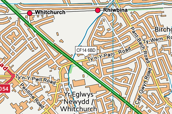 CF14 6BD map - OS VectorMap District (Ordnance Survey)