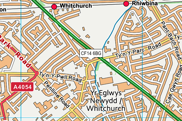 CF14 6BG map - OS VectorMap District (Ordnance Survey)