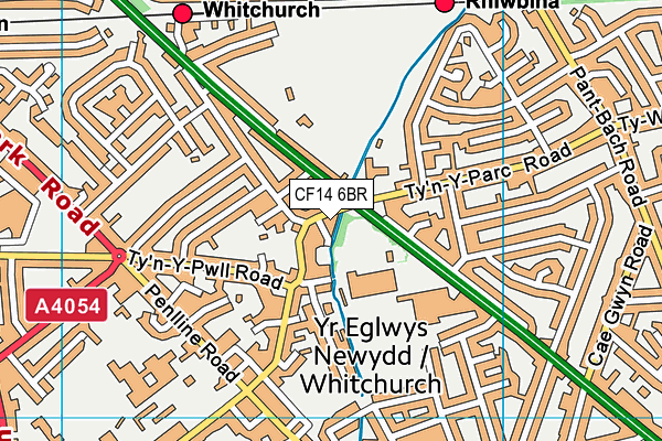 CF14 6BR map - OS VectorMap District (Ordnance Survey)