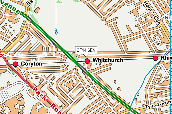 CF14 6EN map - OS VectorMap District (Ordnance Survey)