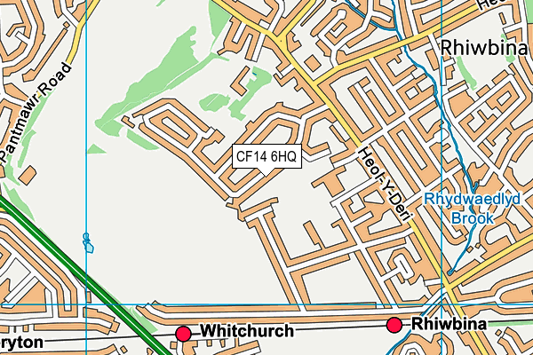 CF14 6HQ map - OS VectorMap District (Ordnance Survey)