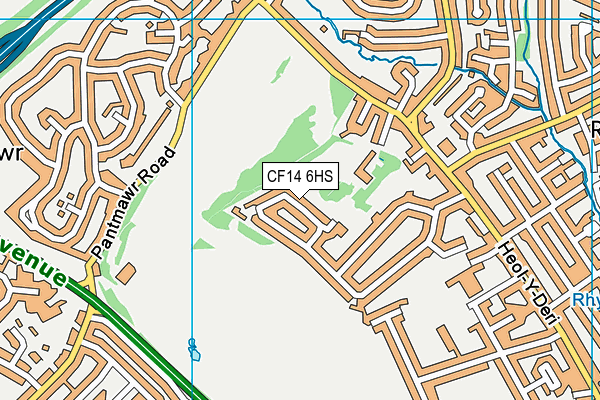 CF14 6HS map - OS VectorMap District (Ordnance Survey)