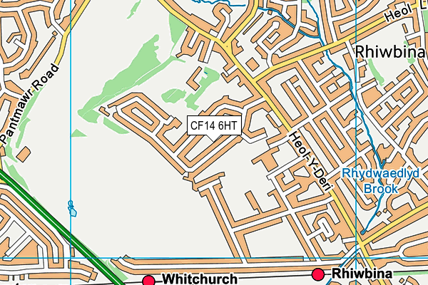 CF14 6HT map - OS VectorMap District (Ordnance Survey)