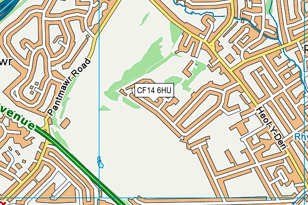 CF14 6HU map - OS VectorMap District (Ordnance Survey)