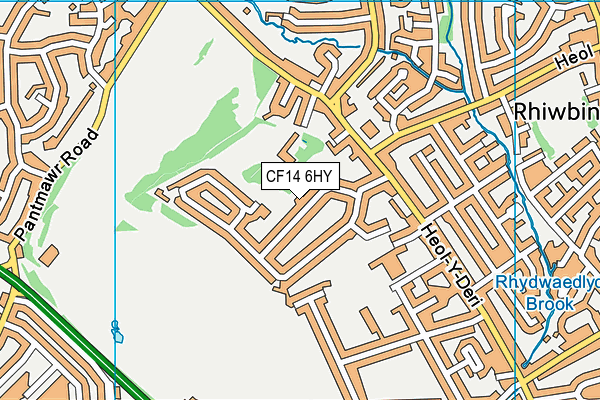 CF14 6HY map - OS VectorMap District (Ordnance Survey)