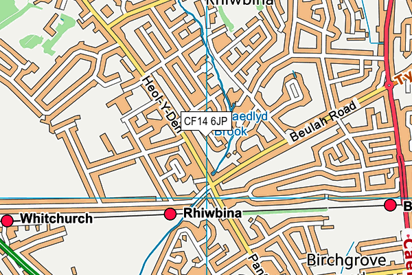 CF14 6JP map - OS VectorMap District (Ordnance Survey)