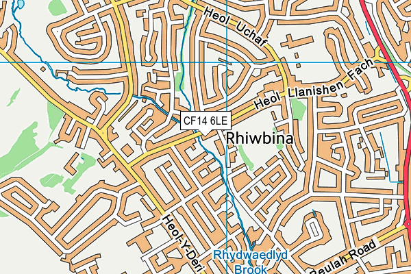 CF14 6LE map - OS VectorMap District (Ordnance Survey)