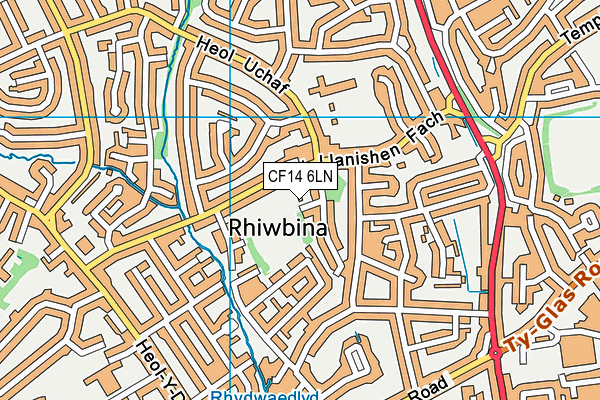 CF14 6LN map - OS VectorMap District (Ordnance Survey)