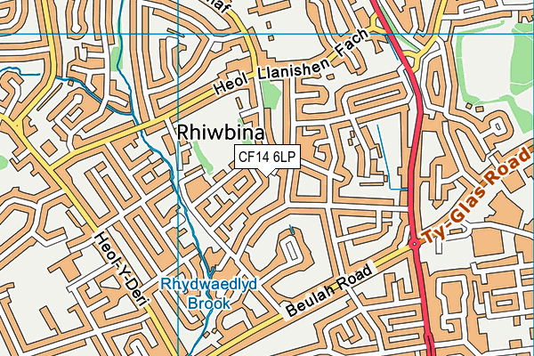 CF14 6LP map - OS VectorMap District (Ordnance Survey)