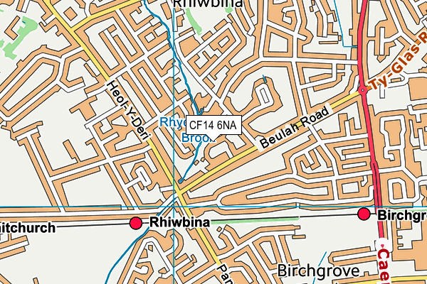 CF14 6NA map - OS VectorMap District (Ordnance Survey)