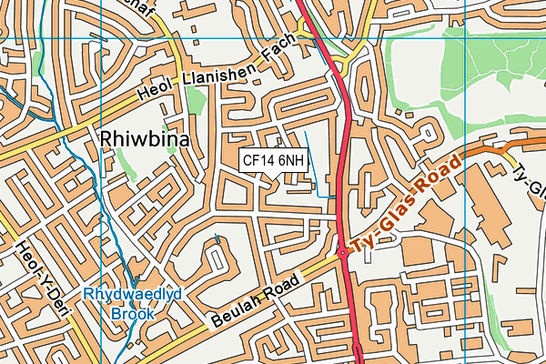 CF14 6NH map - OS VectorMap District (Ordnance Survey)