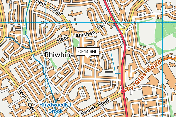 CF14 6NL map - OS VectorMap District (Ordnance Survey)