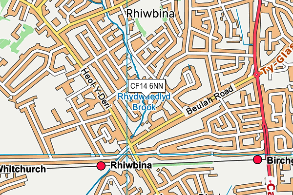 CF14 6NN map - OS VectorMap District (Ordnance Survey)