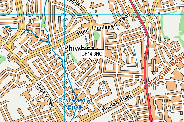 CF14 6NQ map - OS VectorMap District (Ordnance Survey)