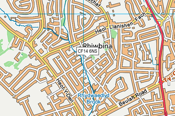 CF14 6NS map - OS VectorMap District (Ordnance Survey)