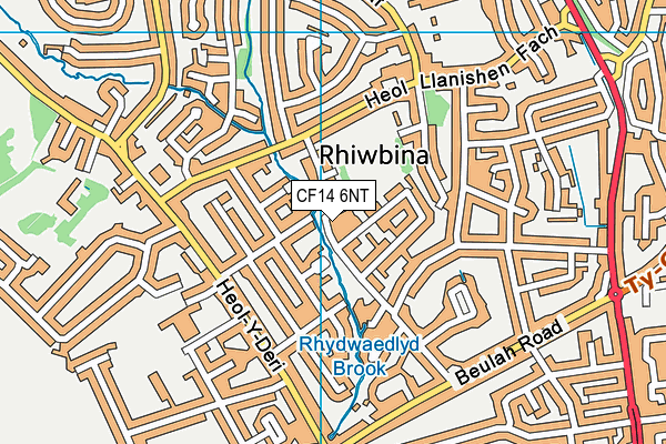 CF14 6NT map - OS VectorMap District (Ordnance Survey)