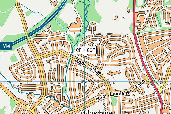 CF14 6QF map - OS VectorMap District (Ordnance Survey)