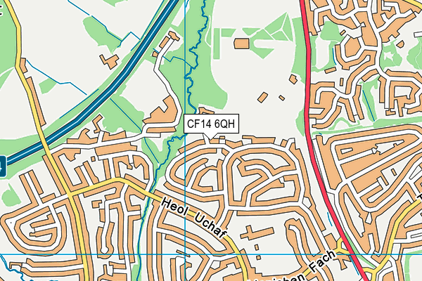 CF14 6QH map - OS VectorMap District (Ordnance Survey)
