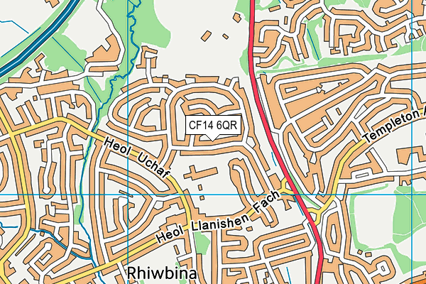 CF14 6QR map - OS VectorMap District (Ordnance Survey)