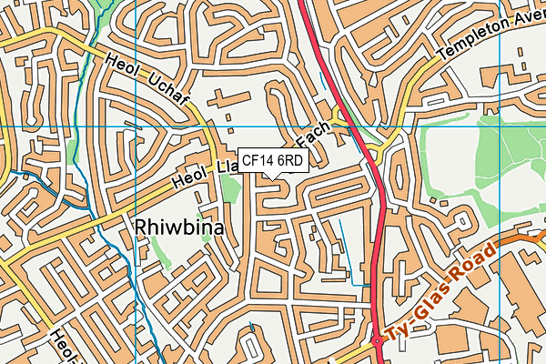 CF14 6RD map - OS VectorMap District (Ordnance Survey)