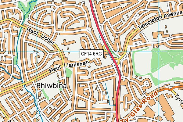 CF14 6RG map - OS VectorMap District (Ordnance Survey)