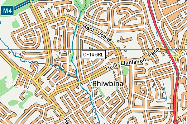 CF14 6RL map - OS VectorMap District (Ordnance Survey)