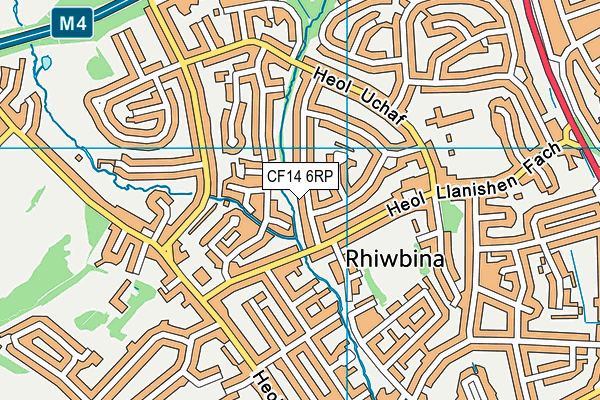 CF14 6RP map - OS VectorMap District (Ordnance Survey)