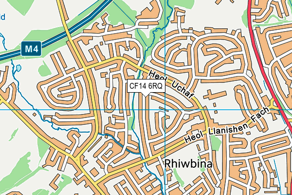 CF14 6RQ map - OS VectorMap District (Ordnance Survey)