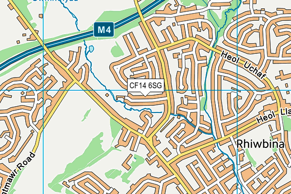 CF14 6SG map - OS VectorMap District (Ordnance Survey)