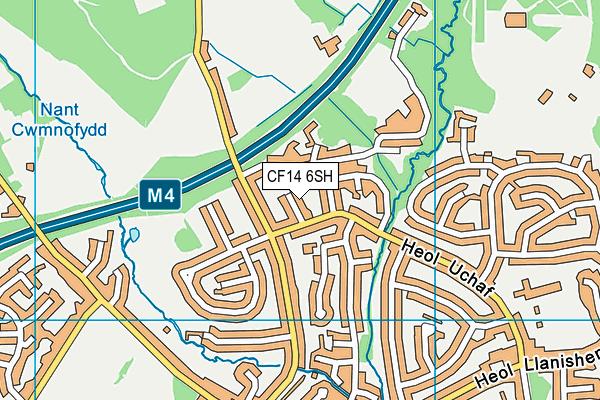 CF14 6SH map - OS VectorMap District (Ordnance Survey)